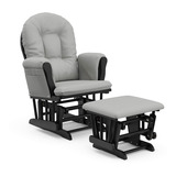 Sillon Mecedor Y Otomana Con Cojines Acolchados Con Bolsillo