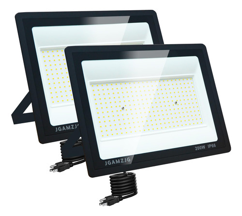 Jgamzjg Led Led Flood Lights Outdoor, 200w 20000lm Con Enchu