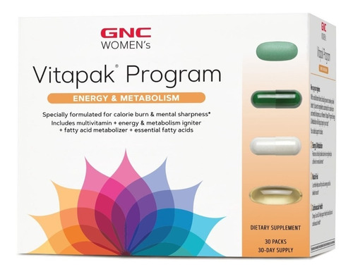 Gnc I Women's Vitapak Energy & Metabolism I 30 Packs I Usa