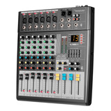 Mezclador Audio Gc Ak60s Profesional 6canale Usb Eq Mixer Dj