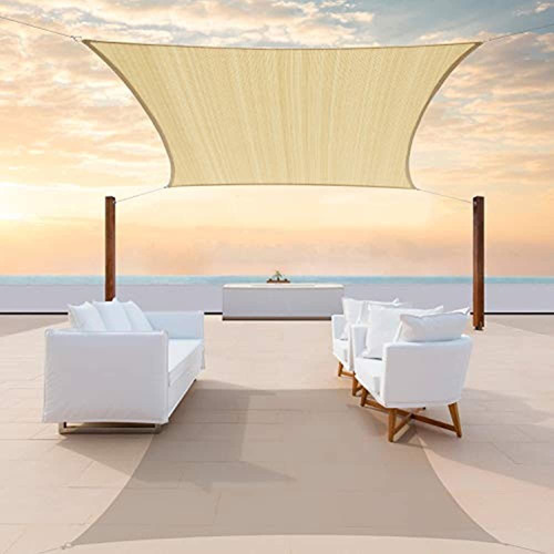 Colourtree 12 X 20 Beige Rectángulo Parasol Toldo Vela Toldo