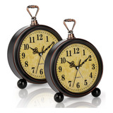 Pumtus Reloj Despertador Analogico Vintage, Reloj De Escrito