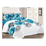 Cobertor De Verano Quilt Cubrecama Reversible 2 Plazas Cs1