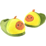 Pantuflas Aguacate De Peluche Unisex Premium Suaves Avocado