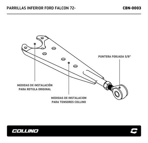 Parrillas Largas Ford Falcon 72- Mustang Fairlane Collino  Foto 4