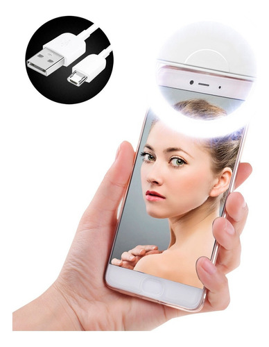 Aro Luz Led Celular Selfie De Clip Recargable Ring Light 