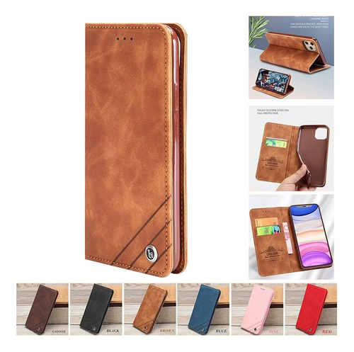 Capa De Couro Para iPhone Caixa Com Tampa Case Moda Vintage