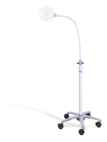 Pedestal Luminária Consultório Lente Led Rodinhas Montserrat