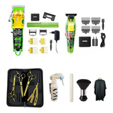 Kit Barbeiro Wmark 308 Corte + 202 Ve Acabamento + Tesouras 