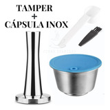Capsula Reutilizavel Dolce Gusto Inox + Tamper Inox Pilao