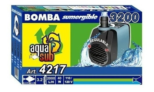 Bomba De Agua Sumergible 3.2m Acuario Fuente Pecera 4217