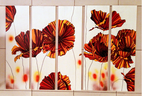 Cuadros Flores Modernos Abstractos Pintados A Mano