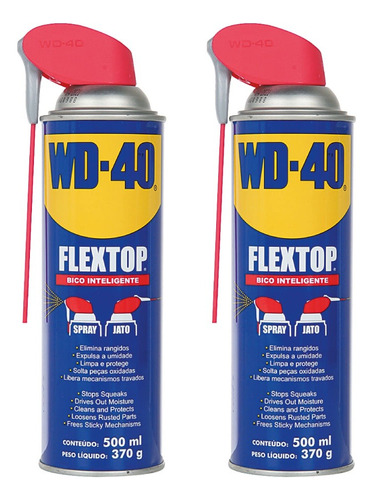 Wd40 Spray Produto Multiuso Desengripa Lubrifica 500ml 2 Und