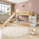 Beliche Infantil Montessoriana Garden Com Escada Lateral