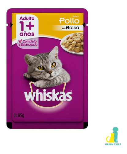 Pouch Whiskas Pollo En Salsa - Caja X 12 Uni - Happy Tails