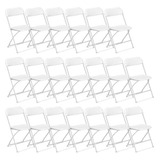 Pack De 20 Sillas Plegables Blancas De Plástico Para Eventos