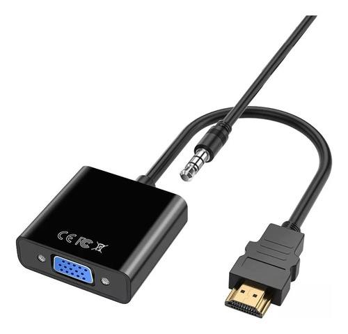 Adaptador Convertidor Cable Hdmi A Vga 1080p + Audio