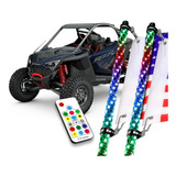 Par Antenas Led Rgb Rock Series Rks-flagled 120 Cm Rzr, Jeep