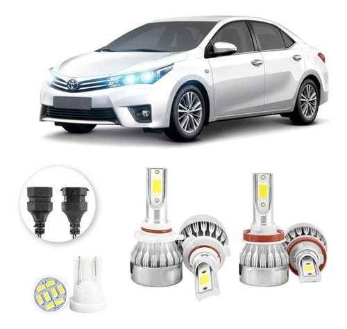 Lampadas Led Toyota Corolla 2015 A 2017 H11 Hb3 20000lm