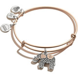 Pulsera Elefante Alex And Ani Pulsera Oro Rosa -plateado