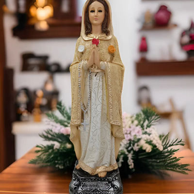Estatua Virgen Rosa Mística 30 Cm - Arte Atilano | Meses sin interés