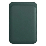 Tarjetero Cellbox Magnético De Cuero Para iPhone 12 / 13 / 14 / 15 - Compatible Con Magsafe - Color Verde