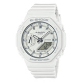 Reloj Casio G-shock S-series Gma-s2100-7a Original Resina Color De La Correa Blanco Color Del Bisel Blanco Color Del Fondo Blanco