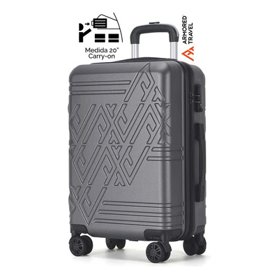 Maleta De Viaje Rígida Carry On De Mano Cabina Gris 20 Pulgadas 10 Kg Con Candado Alta Seguridad Tsa Lock Armored Travel | Meses sin interés