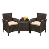 Set De Muebles De Patio En Rattan Para Exteriores