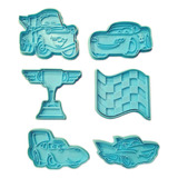 Cortante + Sello Cars Galletitas, Cookies, Fondant X6u