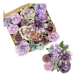 Caja De Regalo De Flores Artificiales Con Arreglos Florales