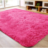 Tapete Alfombra Peludo Rosado Pink 150 Cm X 200 Cm Decorar