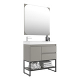 Gabinete Banheiro C/ Espelheira 80cm Multimóveis Cr10070 Cim