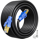Cable Ethernet Cat 8 Para Exteriores De 100 Pies, Blindado S