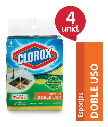 Esponja Clorox Doble Uso 4 Un