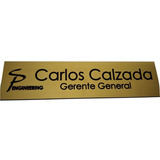 Porta Nombre Placa Profesional Personalizada Puerta 30x10cm