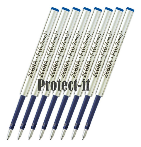 8 Repuestos Tinta Pluma Boligrafo Zebra F-301 Original 0.7mm