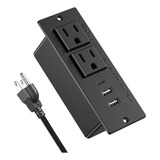 Toma Corriente Para Escritorio Con  2 Tomas  2 Usb Y 1 Usb C