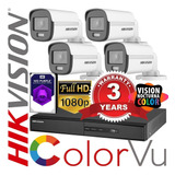 Kit Seguridad Hikvision 4 + 4 Camaras Vision Nocturna Color