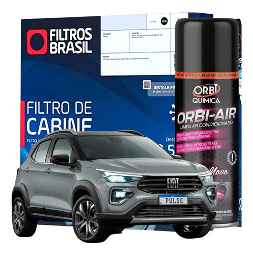 Kit Filtro De Cabine Higienizador Fiat Pulse 1.0 Turbo E 1.3