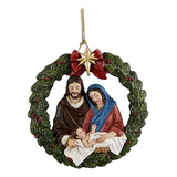 Colgante Decorativo Navideño Con Escena De La Natividad De J