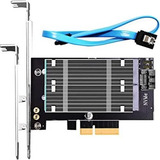 Glotrends Adaptador Dual M.2 X4 Pcie Para Un Ssd M.2 Pcie