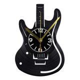 Reloj De Pared Disco Vinil Vinilo Acetato Guitarra 01 Ev043