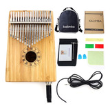 Electric Kalimba 17 Key Thumb Piano De Bambú Sólido B...