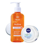 Sabonete Facial Gel Antiacne + Hidratante Facial Nivea Soft
