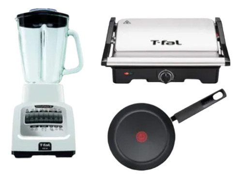 Paquete T-fal Licuadora, Parrilla Eléctrica Y Sarten 20cm