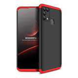 Funda Para Galaxy M31 Lemaxelers 3 En 1 Black Red Ar