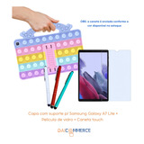 Capa Infantil Emborrachada Para Tablet Samsung A7 Lite T225 