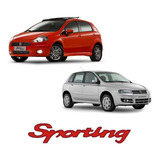 Adesivo Emblema Sporting Resinado Fiat Punto E Stilo