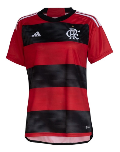 Camisa adidas Flamengo 1 23/24 S/nº Torcedor Feminina